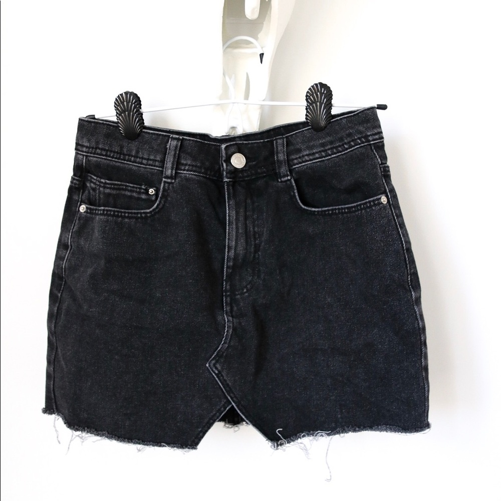 Black Zara Denim Mini Skirt - Picture 6 of 6
